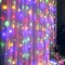 Perfect Holiday 300 LED Curtain Lights Plug In With 8 Light Modes - Copper Wire